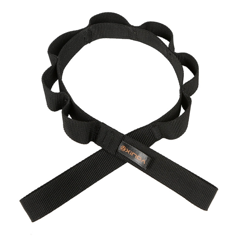 XINDA Outdoor Climbing Daisy Chain Rope Sling Strap Rappelling Downhill, 25cm Red, 52cm Black