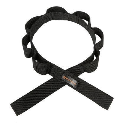 XINDA Outdoor Climbing Daisy Chain Rope Sling Strap Rappelling Downhill, 25cm Red, 52cm Black