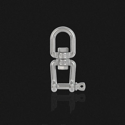 304 Stainless Steel 360 Degree Rotating 8-Shaped Chain Snap Ring Connecting Hook Swivel, M8, M10, M12