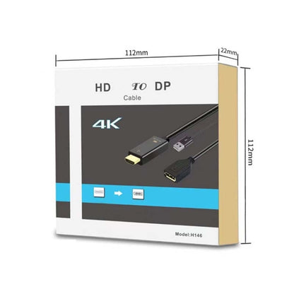 4K 60Hz HDMI To DP Adapter With Power Supply HD Converter, H146 25cm, H147 180cm