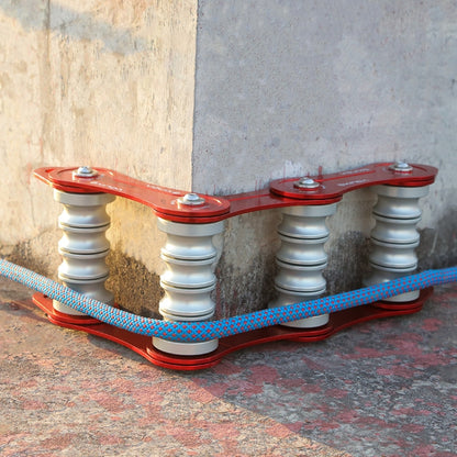 XINDA  Rope Protector Rope Corner Cover Rock Climbing Protect Equipment,Spec:, Four-wheel Ropeway, Single Wheel Ropeway