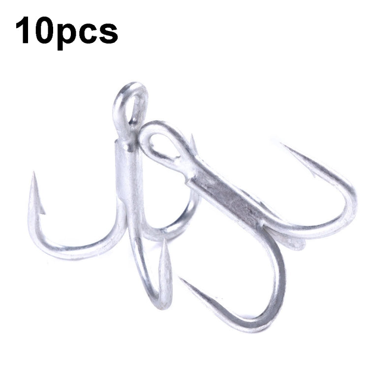 HENGJIA FH061 10pcs Three-jaw Treble Blood Groove Hooks, 1, 2, 4, 6