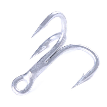 HENGJIA FH061 10pcs Three-jaw Treble Blood Groove Hooks, 1, 2, 4, 6