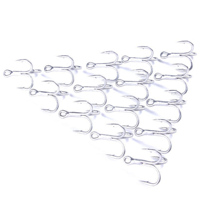 HENGJIA FH061 10pcs Three-jaw Treble Blood Groove Hooks, 1, 2, 4, 6
