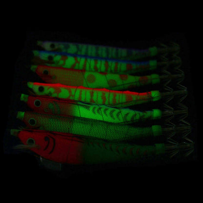 HENGJIA SJ033 Luminous Steel Wire Banana Shrimp Fake Bait, SJ033 (Light Purple), SJ033 (Light Pink), SJ033 (Blue Back Pink Pattern), SJ033 (Yellow Body Red Dot), SJ033 (Red Head Green Tail), SJ033 (Red Head White Tail), SJ033 (Red Head Light Green Tail...