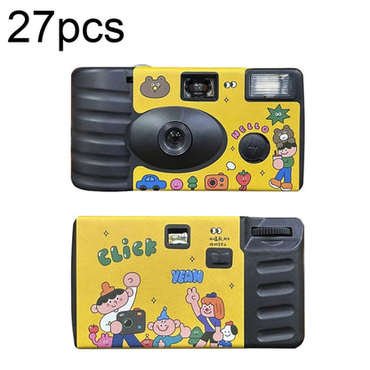Retro Film Camera Waterproof Cartoon Decorative Stickers without Camera, 27pcs Click, 27pcs LFANI, 27pcs Illustration, 27pcs Happy Day, 27pcs Holidays, 18pcs Sking, 27pcs Friend, 27pcs New Year, 18pcs Red Good Luck, 18pcs Green Good Luck