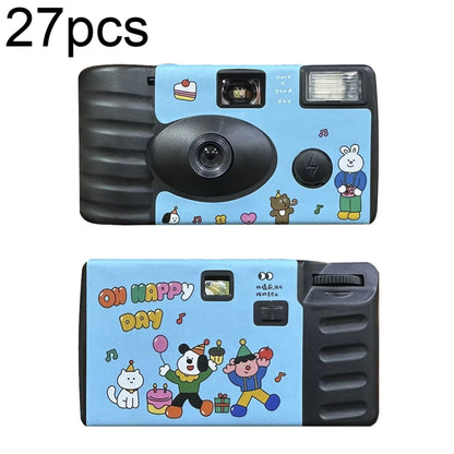 Retro Film Camera Waterproof Cartoon Decorative Stickers without Camera, 27pcs Click, 27pcs LFANI, 27pcs Illustration, 27pcs Happy Day, 27pcs Holidays, 18pcs Sking, 27pcs Friend, 27pcs New Year, 18pcs Red Good Luck, 18pcs Green Good Luck