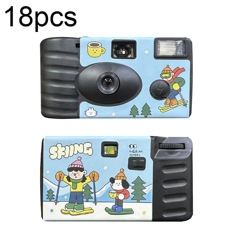 Retro Film Camera Waterproof Cartoon Decorative Stickers without Camera, 27pcs Click, 27pcs LFANI, 27pcs Illustration, 27pcs Happy Day, 27pcs Holidays, 18pcs Sking, 27pcs Friend, 27pcs New Year, 18pcs Red Good Luck, 18pcs Green Good Luck
