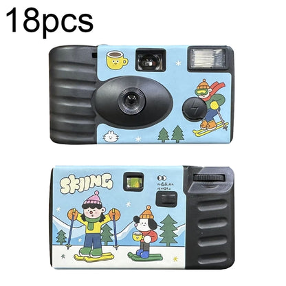 Retro Film Camera Waterproof Cartoon Decorative Stickers without Camera, 27pcs Click, 27pcs LFANI, 27pcs Illustration, 27pcs Happy Day, 27pcs Holidays, 18pcs Sking, 27pcs Friend, 27pcs New Year, 18pcs Red Good Luck, 18pcs Green Good Luck