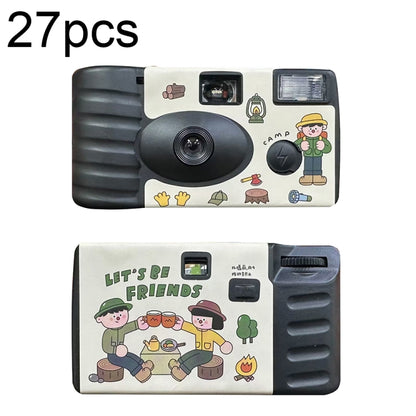 Retro Film Camera Waterproof Cartoon Decorative Stickers without Camera, 27pcs Click, 27pcs LFANI, 27pcs Illustration, 27pcs Happy Day, 27pcs Holidays, 18pcs Sking, 27pcs Friend, 27pcs New Year, 18pcs Red Good Luck, 18pcs Green Good Luck