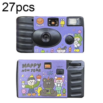 Retro Film Camera Waterproof Cartoon Decorative Stickers without Camera, 27pcs Click, 27pcs LFANI, 27pcs Illustration, 27pcs Happy Day, 27pcs Holidays, 18pcs Sking, 27pcs Friend, 27pcs New Year, 18pcs Red Good Luck, 18pcs Green Good Luck