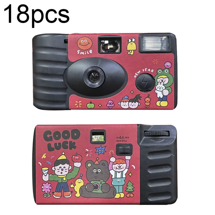 Retro Film Camera Waterproof Cartoon Decorative Stickers without Camera, 27pcs Click, 27pcs LFANI, 27pcs Illustration, 27pcs Happy Day, 27pcs Holidays, 18pcs Sking, 27pcs Friend, 27pcs New Year, 18pcs Red Good Luck, 18pcs Green Good Luck