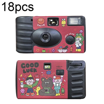 Retro Film Camera Waterproof Cartoon Decorative Stickers without Camera, 27pcs Click, 27pcs LFANI, 27pcs Illustration, 27pcs Happy Day, 27pcs Holidays, 18pcs Sking, 27pcs Friend, 27pcs New Year, 18pcs Red Good Luck, 18pcs Green Good Luck