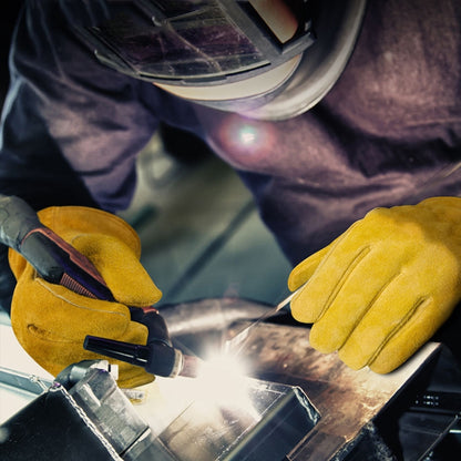 A2421 Cowhide High Temperature Welding Gloves Insulated Aluminum Foil Anti-Heat Gloves, A2421 M, A2421 L, A2421 XL