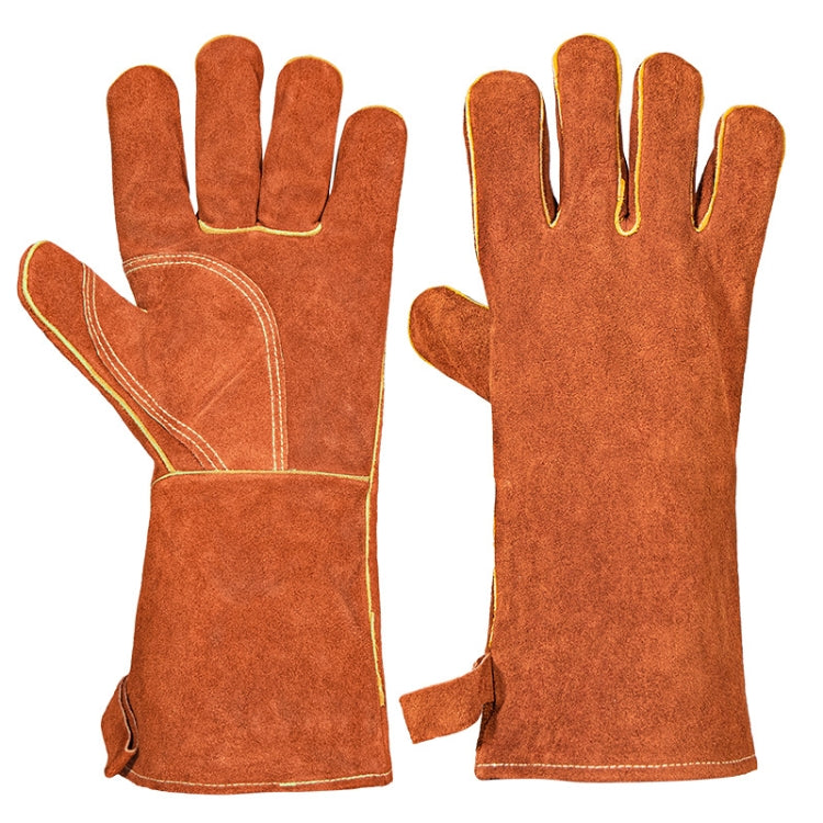 Cowhide High Temperature Resistant Welding Flame Retardant Anti-slip Insulation Gloves, A2416