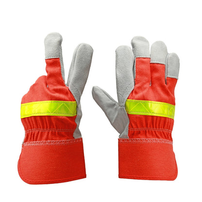 Cowhide Firefighting Gloves Gardening Protection Labor Welding Gloves, A2604