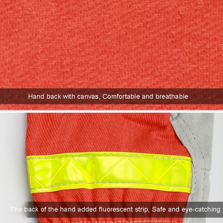 Cowhide Firefighting Gloves Gardening Protection Labor Welding Gloves, A2604