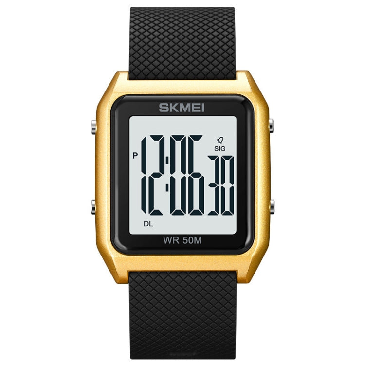 SKMEI 1866 Square Large Screen Men Steel Belt Multi-function Night Light Alarm Clock Watch, 1866, 1866 Rose Gold White Machine, 1866 Rose Gold Black Machine, 1866 Gold White Machine, 1866 Gold Black Machine, 1866 Silver White Machine                   ...