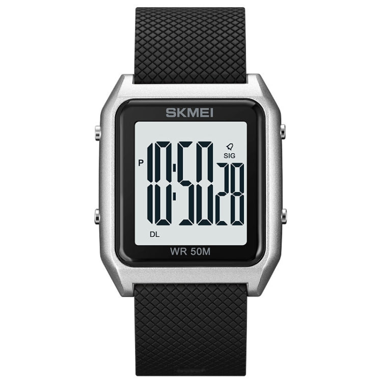 SKMEI 1866 Square Large Screen Men Steel Belt Multi-function Night Light Alarm Clock Watch, 1866, 1866 Rose Gold White Machine, 1866 Rose Gold Black Machine, 1866 Gold White Machine, 1866 Gold Black Machine, 1866 Silver White Machine