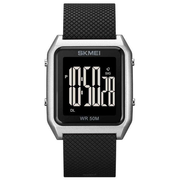 SKMEI 1866 Square Large Screen Men Steel Belt Multi-function Night Light Alarm Clock Watch, 1866, 1866 Rose Gold White Machine, 1866 Rose Gold Black Machine, 1866 Gold White Machine, 1866 Gold Black Machine, 1866 Silver White Machine