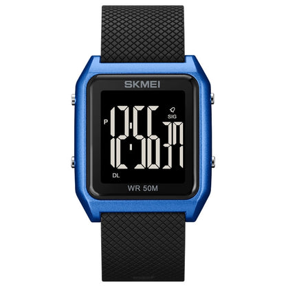 SKMEI 1866 Square Large Screen Men Steel Belt Multi-function Night Light Alarm Clock Watch, 1866, 1866 Rose Gold White Machine, 1866 Rose Gold Black Machine, 1866 Gold White Machine, 1866 Gold Black Machine, 1866 Silver White Machine
