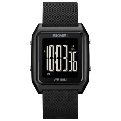 SKMEI 1866 Square Large Screen Men Steel Belt Multi-function Night Light Alarm Clock Watch, 1866, 1866 Rose Gold White Machine, 1866 Rose Gold Black Machine, 1866 Gold White Machine, 1866 Gold Black Machine, 1866 Silver White Machine