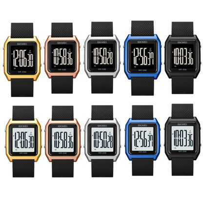 SKMEI 1866 Square Large Screen Men Steel Belt Multi-function Night Light Alarm Clock Watch, 1866, 1866 Rose Gold White Machine, 1866 Rose Gold Black Machine, 1866 Gold White Machine, 1866 Gold Black Machine, 1866 Silver White Machine                   ...
