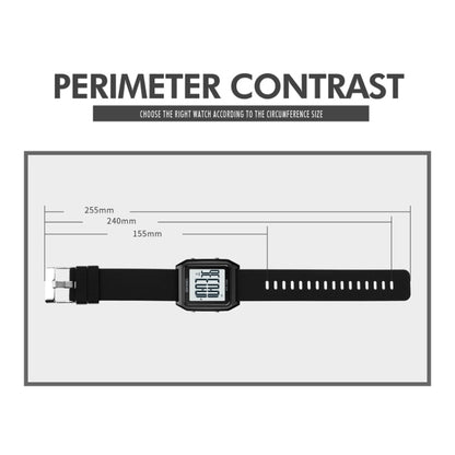 SKMEI 1866 Square Large Screen Men Steel Belt Multi-function Night Light Alarm Clock Watch, 1866, 1866 Rose Gold White Machine, 1866 Rose Gold Black Machine, 1866 Gold White Machine, 1866 Gold Black Machine, 1866 Silver White Machine                   ...
