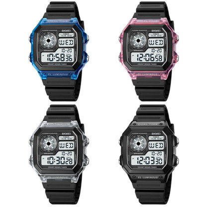 SKMEI 1998 Transparent Shell Ice Sensor Outdoor Sports Waterproof Multi-function Watch, 1998 Black, 1998 White