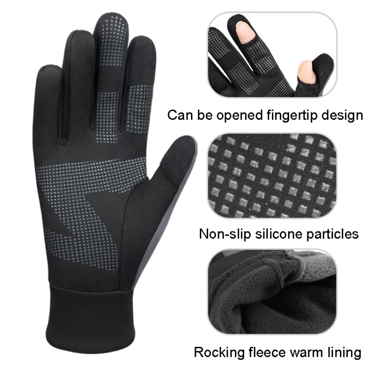 Touch Screen Anti-slip Waterproof Outdoor Sports Warm Cycling Gloves, S, M, L, XL