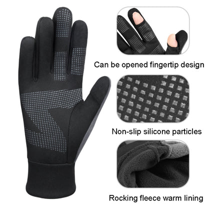 Touch Screen Anti-slip Waterproof Outdoor Sports Warm Cycling Gloves, S, M, L, XL