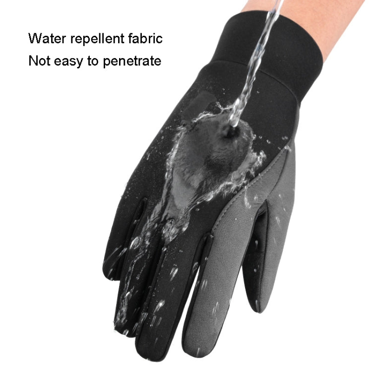 Touch Screen Anti-slip Waterproof Outdoor Sports Warm Cycling Gloves, S, M, L, XL