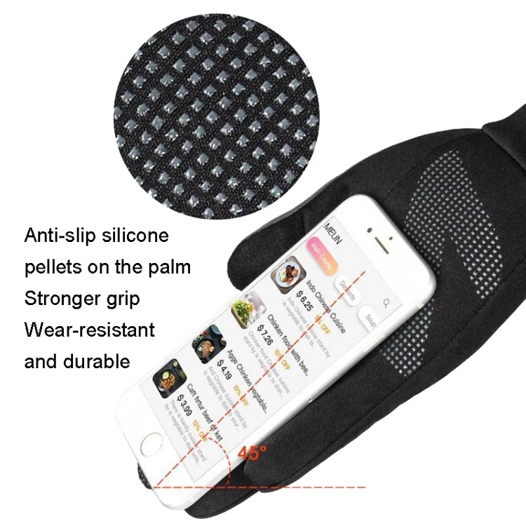 Touch Screen Anti-slip Waterproof Outdoor Sports Warm Cycling Gloves, S, M, L, XL
