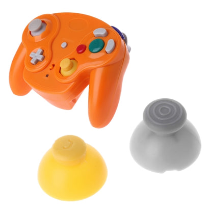 For Nintendo Gamecube NGC Controller 10pcs Joystick Cap Replacement Parts, Yellow, Grey