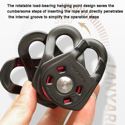 XINDA  Outdoor Three Pulley Cableway Crosses Rock Climbing Hoisting Ball Bearing
