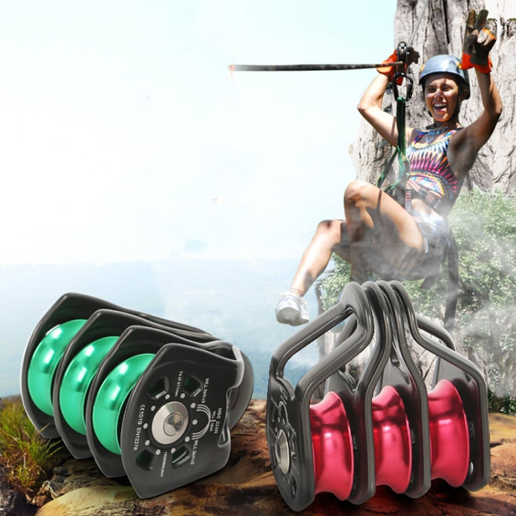 XINDA  Outdoor Three Pulley Cableway Crosses Rock Climbing Hoisting Ball Bearing
