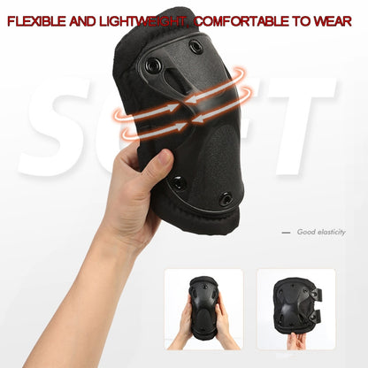 4pcs/set  Sports Knee and Elbow Pads Outdoor Sport Safety Gear Drop