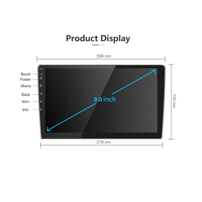 Dual-Spindle Universal Central Control Screen Car Navigator Reversing Video Player, A3012 9 Inch Android Navigation CarPlay 1+32G