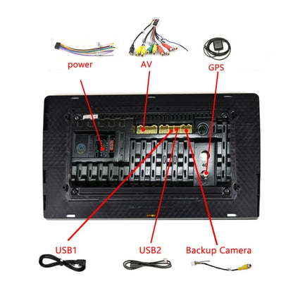 Dual-Spindle Universal Central Control Screen Car Navigator Reversing Video Player, A3012 9 Inch Android Navigation CarPlay 1+32G