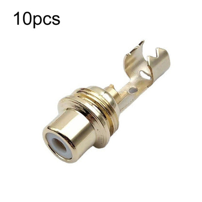 10psc AV Audio Plug RCA Lotus Female Plug With Clip, 10psc