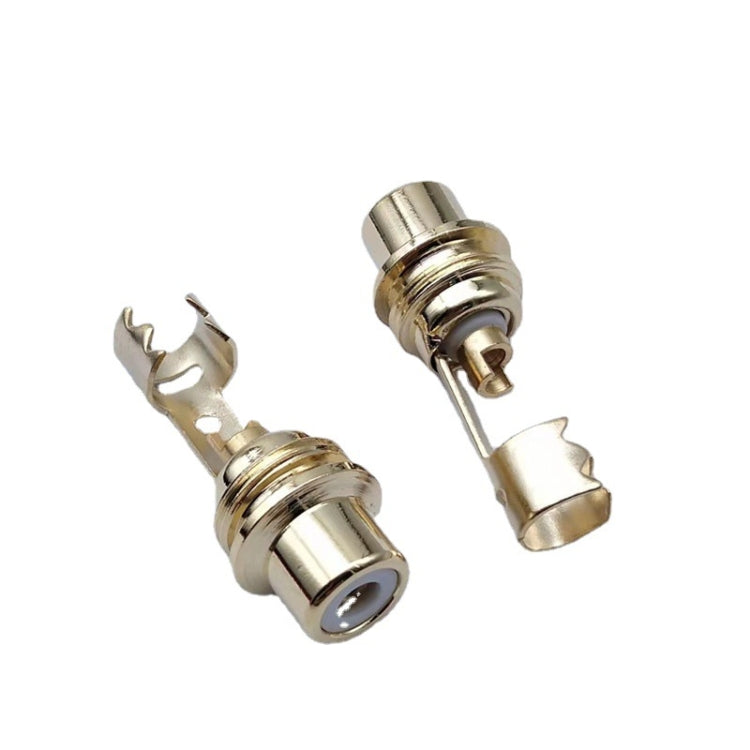 10psc AV Audio Plug RCA Lotus Female Plug With Clip, 10psc