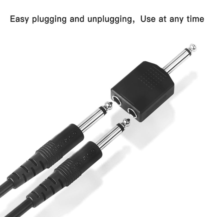 10pcs 6.5mm Male Mono To Dual 6.5mm Female Audio Conversion Connector, 6.5mm Male To Dual 6.5mm Female