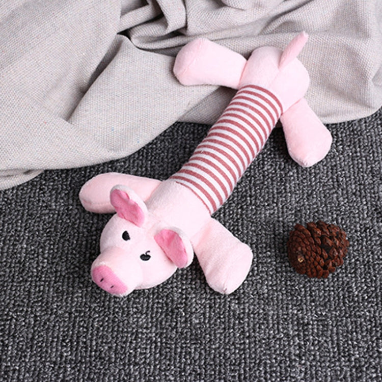 Animal Cute Long Striped Plush Sounding Pet Toy, Elephant, Pig, Duck