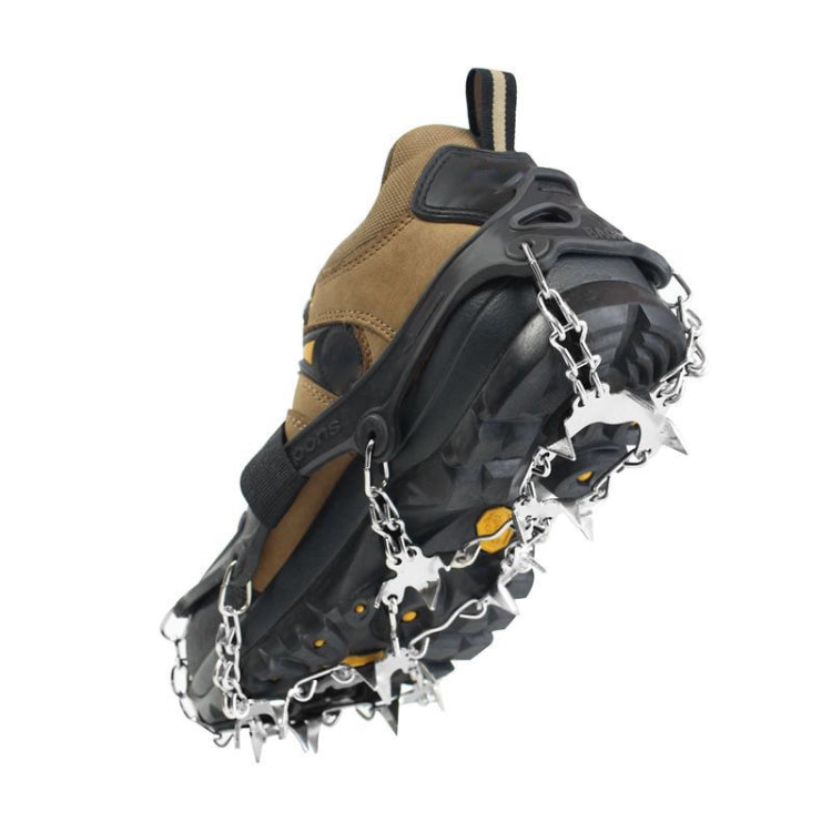 24 Teeth Outdoor Snow Anti-slip Ice Claws 201 Stainless Steel Anti-slip Shoe Cover, M, L, XL