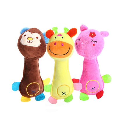 Dog Toys Plush Sound Toys Bite Resistant Teething Dog Supplies, Monkey, Pig, Deer