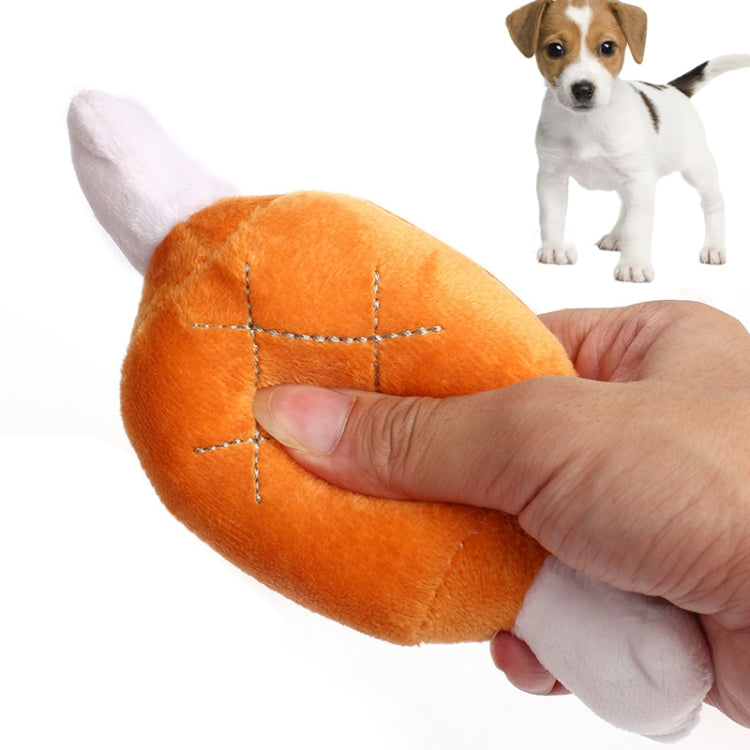 2pcs Bone Chicken Drumstick Plush Toys Sounding Pet Toys, Chicken Bone