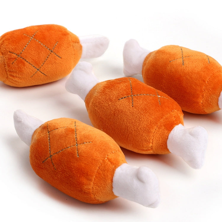 2pcs Bone Chicken Drumstick Plush Toys Sounding Pet Toys, Chicken Bone