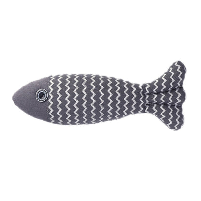 Linen Teasing Cat Fish Pillow Pet Bite Toys, 21x9x5cm