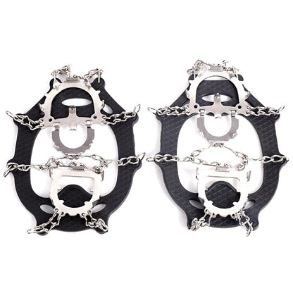 F12-3 12 Teeth Snow Anti-slip Rubber Shoe Cover Stainless Steel Welded Ice Grip, Size:, M Black, M Orange, L Black, L Orange