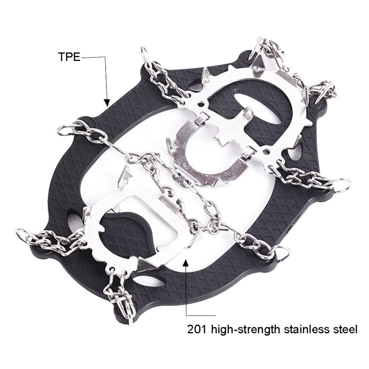 F12-3 12 Teeth Snow Anti-slip Rubber Shoe Cover Stainless Steel Welded Ice Grip, Size:, M Black, M Orange, L Black, L Orange
